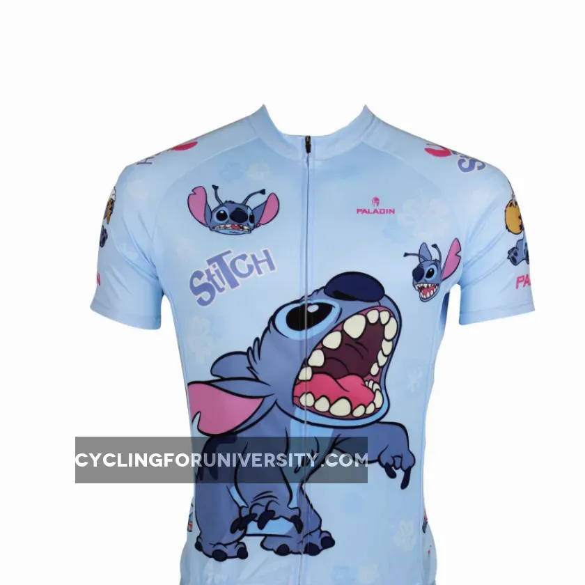 Ilpaladino Stitch Man's Spring Summer Sportswear Short/long-sleeve Cycling Jersey Bicycling Pro Cycle Clothing Racing Apparel Outdoor Sports Leisure Biking T-shirt Lilo & Stitch Cartoon World NO.98