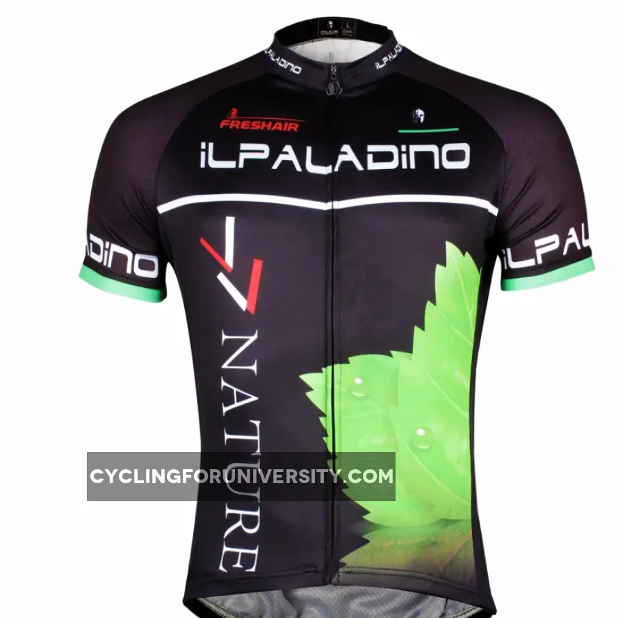 ILPALADINO NATURE Leaves Men's Stylish Cycling Apparel Bike Biking Jersey Bike Shirt Spring Autumn Summer Outdoor Sports Gear Leisure Bicycling T-shirt Short Sleeve NO.784