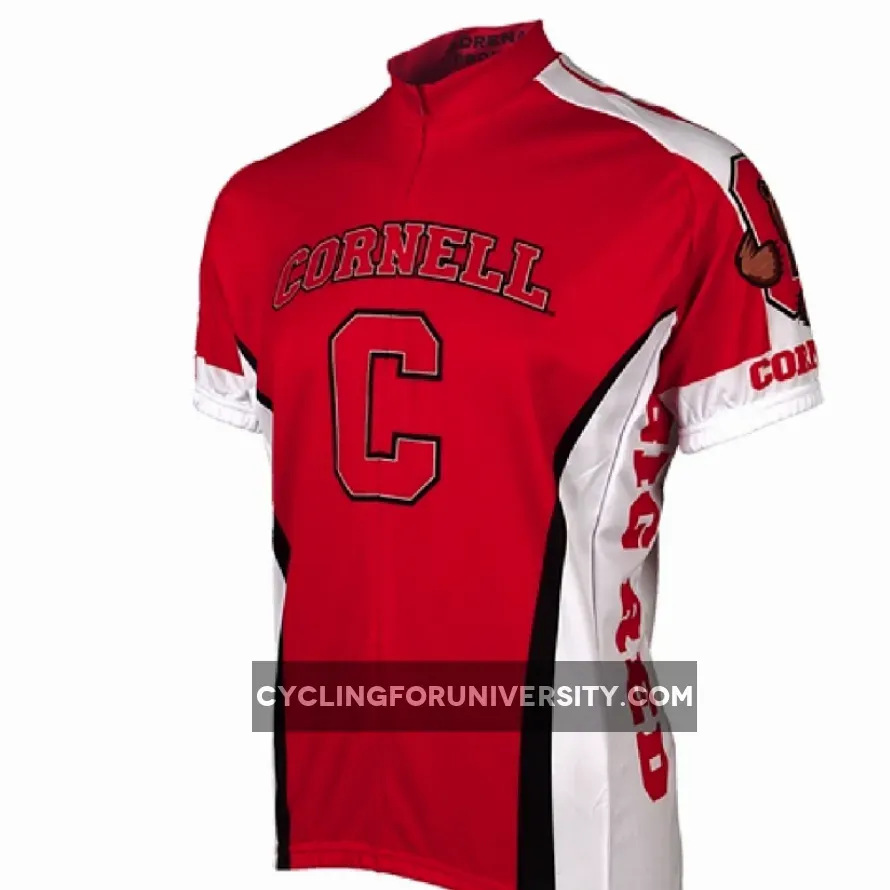 Cornell University Big Red 3/4 zip Men's Short Sleeve Cycling Jersey Bigred3 Com