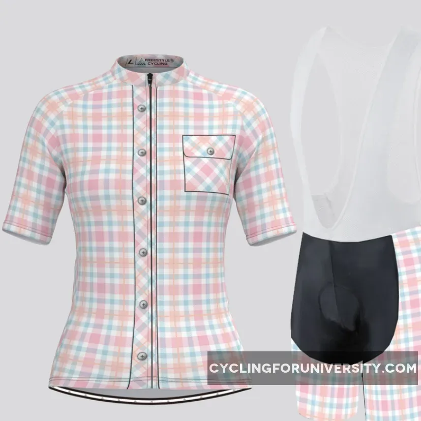 Plaid Checkered Shirt V27 Women's Cycling Kit Brand New