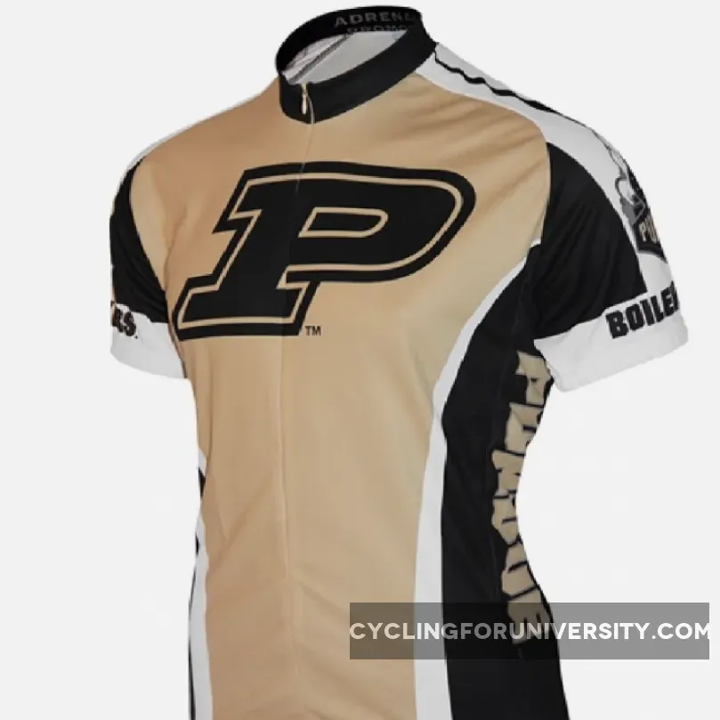 Purdue University Boilermakers 3/4 zip Men's Short Sleeve Cycling Jersey, Purdue Bike Jersey PURDUE-MED