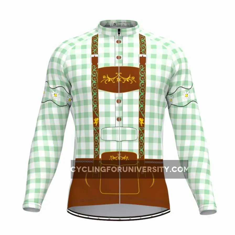 Tirolese Men's Long Sleeve Cycling Jersey Green Restock