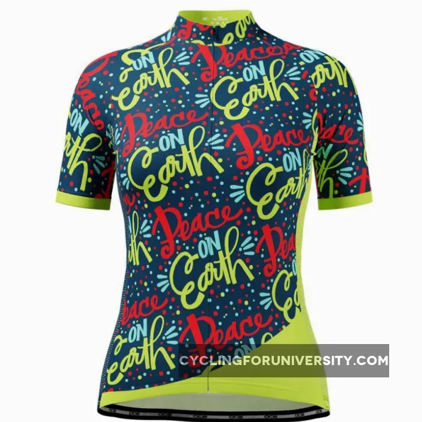 Women's Peace On Earth Short Sleeve Cycling Jersey Outlet