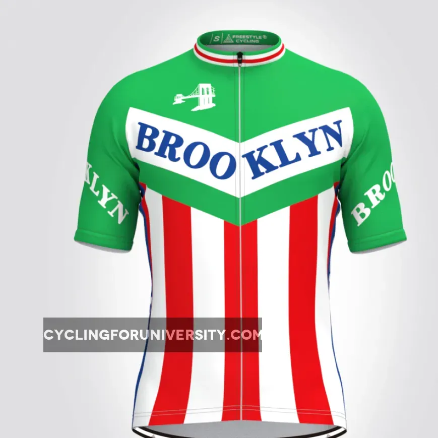 Retro Brooklyn Team Men's Cycling Jerseys Green Brand New