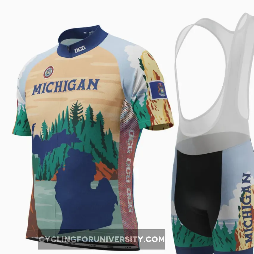 Men's Michigan Home is Where The Hand Is Short Sleeve Cycling Kit