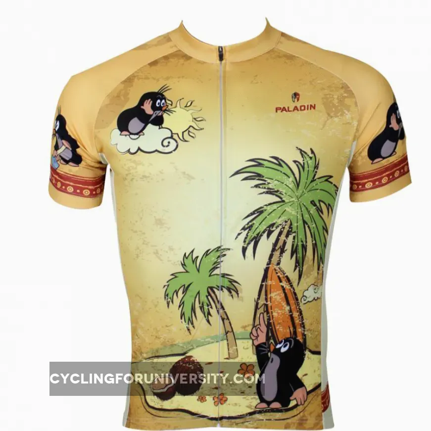 The Mole Family Father and Son Mole Comes To Town - Mens Short-sleeve Cycling Jersey NO.113