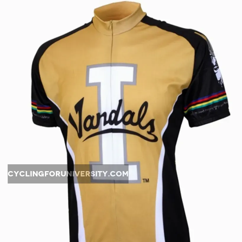 UI University of Idaho Gold Vandals Cycling Short Sleeve Jersey Idaho Cycling Jersey