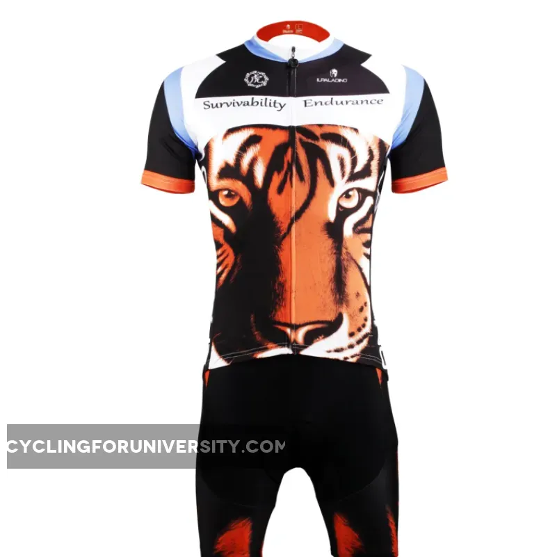 Tiger Men's Sportswear Quick-dry Stylish Short-sleeve Cycling Jersey/suit Breathable Apparel Outdoor Sports Gear Leisure Biking T-shirt Bike Shirt NO.623