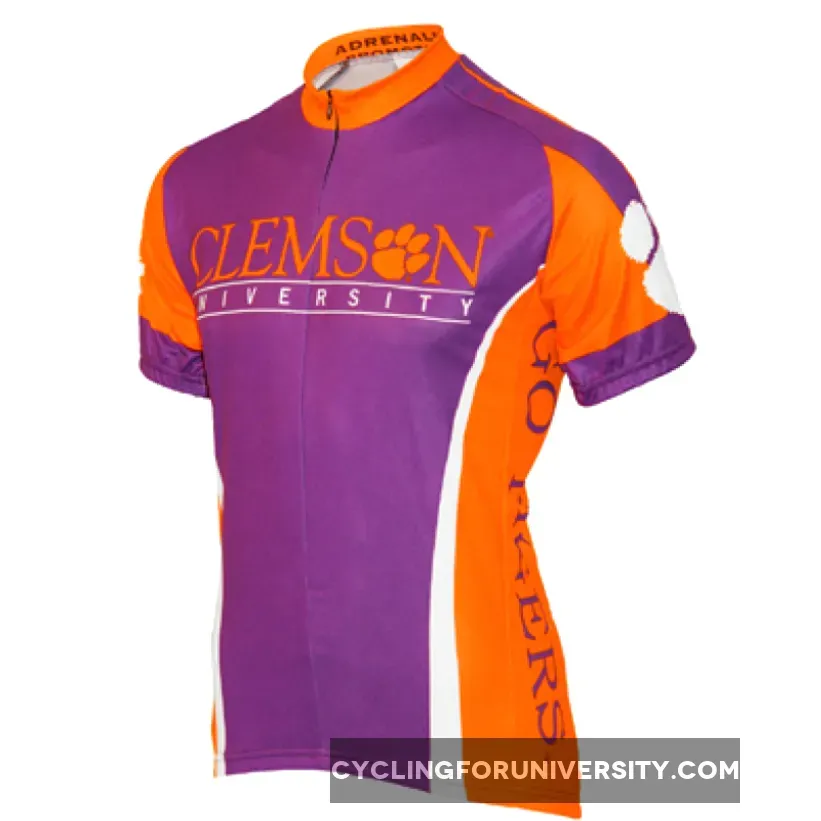NCAA Clemson University Tigers Short Sleeve Cycling Jerseys
