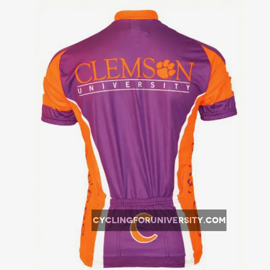 NCAA Clemson University Tigers Short Sleeve Cycling Jerseys