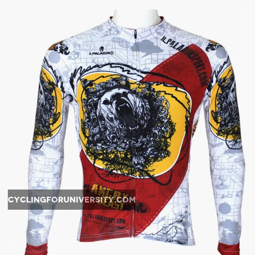 ILPALADINO Animal Wild Bear Man's Short/long-sleeve Cycling Jersey Team Kit Jacket Pro Cycle Clothing Racing Apparel T-shirt Summer Spring Suit Spring Autumn Clothes Sportswear NO.093