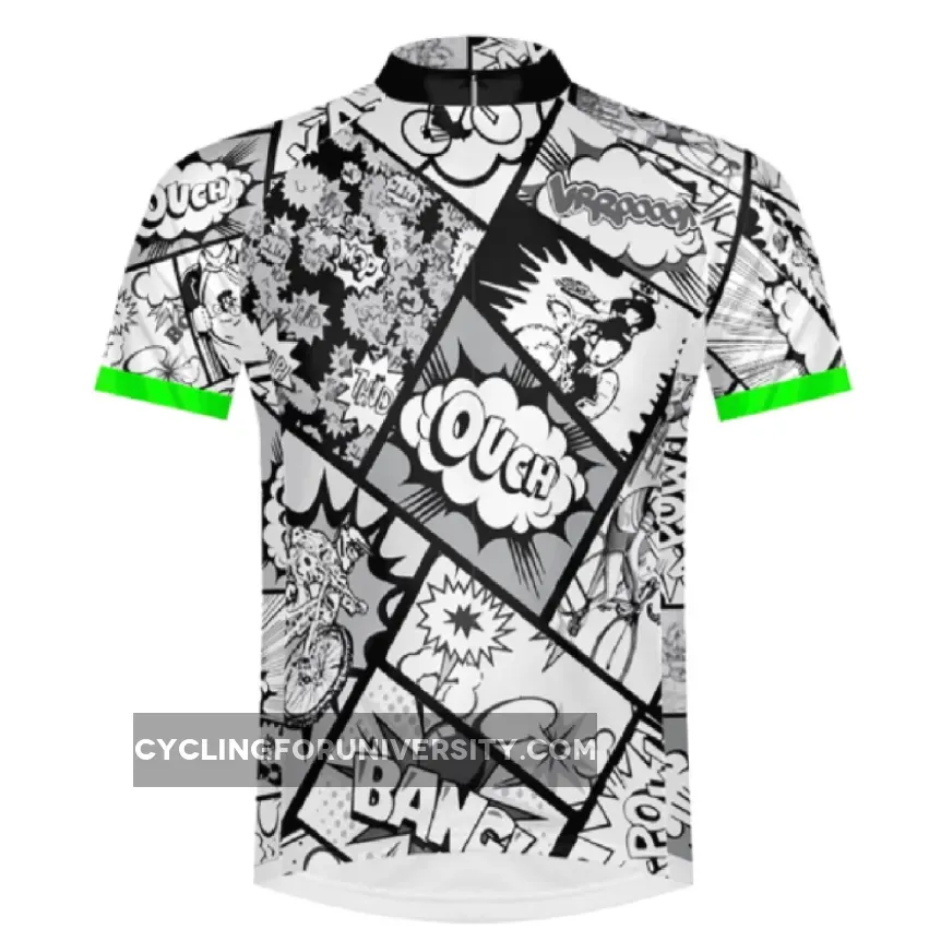 Primal Wear Bang Pow Comics Men's Full Zip Sport Cut Cycling Jersey