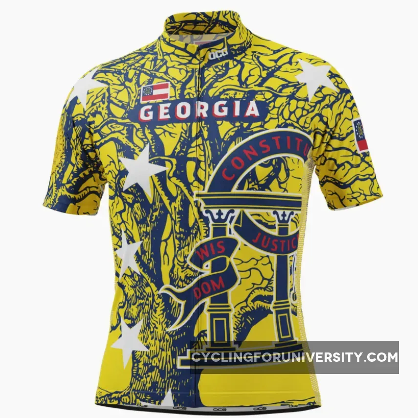 Men's Georgia US State Short Sleeve Cycling Jersey