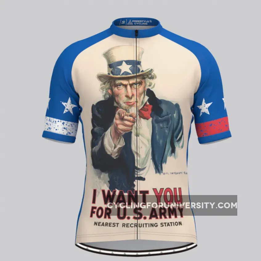 Uncle Sam I Want You For U.S. Army Men's Cycling Jersey