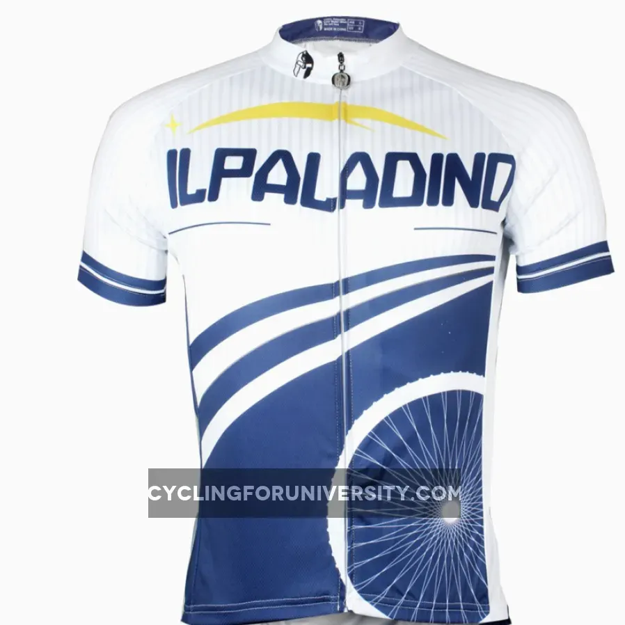 ILPALADINO Men's Mountain Bike Cycling Clothes Bike Cycling Jersey Blue and White Outdoor Bike Shirt for Summer NO.782