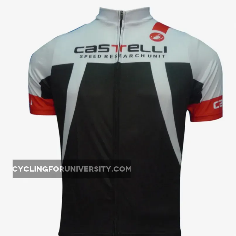 New CASTELLI RED-Black Cycling short sleeve jersey