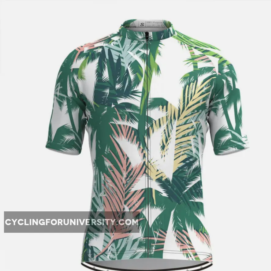 Men's Coconut Tree Print Aloha Hawaiian Cycling Jersey