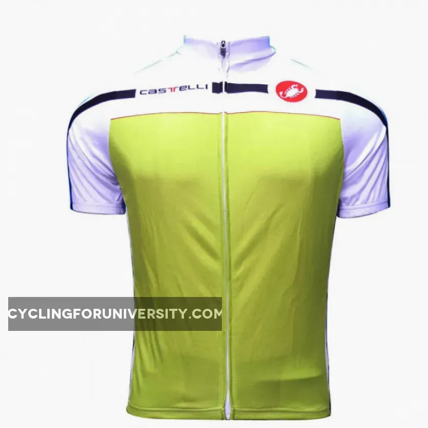 2012 CASTELLI WHITE-GREEN Cycling short sleeve jersey