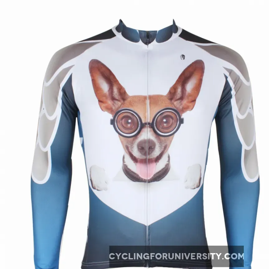 Ilpaladino Glasses Dog Animal Men's Long/Short-sleeve Cycling Bike jersey T-shirt Summer Spring Autumn Road Bike Wear Mountain Bike MTB Clothes Sports Apparel Top NO.285