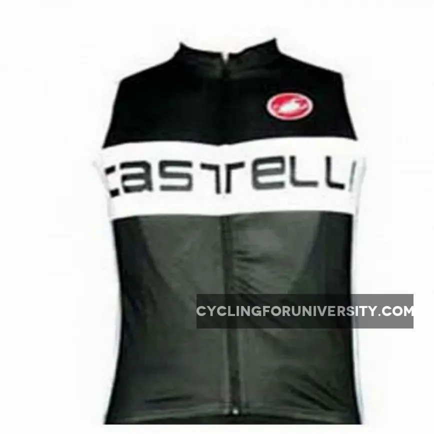 CASTELLI BLACK/WHITE Sleeveless Jersey To Buy