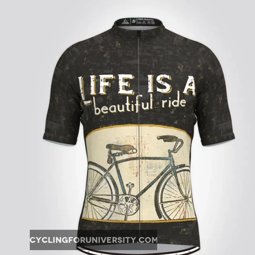 Life Is A Beautiful Ride Cycling Jersey Black Online