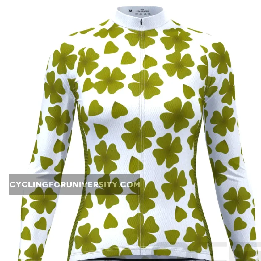 Women's Four Leaf Clover Long Sleeve Cycling Jersey Restock