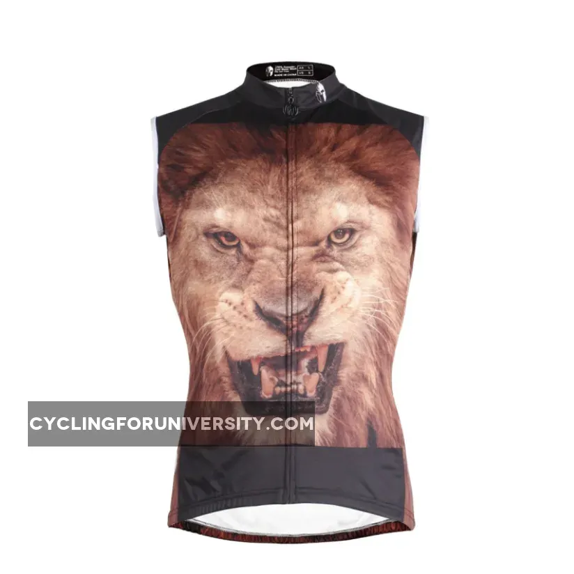 Wild Lion Men's Cycling Sleeveless Bike jersey T-shirt Summer Spring Road Bike Wear Mountain Bike MTB Clothes Sports Apparel Top NO.W 666