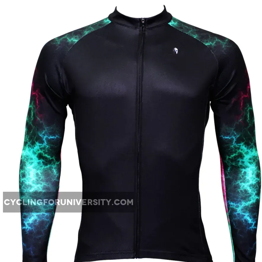 Hot Sale Cycling Jersey Cycling Clothing Wholesale Men's Long-sleeved Jersey for Spring and Summer Black Breathable Clothing and Simple Design