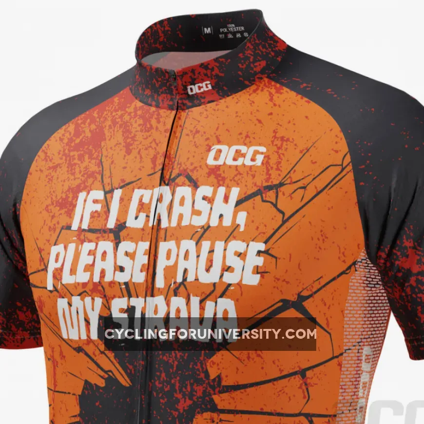 Men's Pause My Strava Short Sleeve Cycling Jersey #Strava Jersey