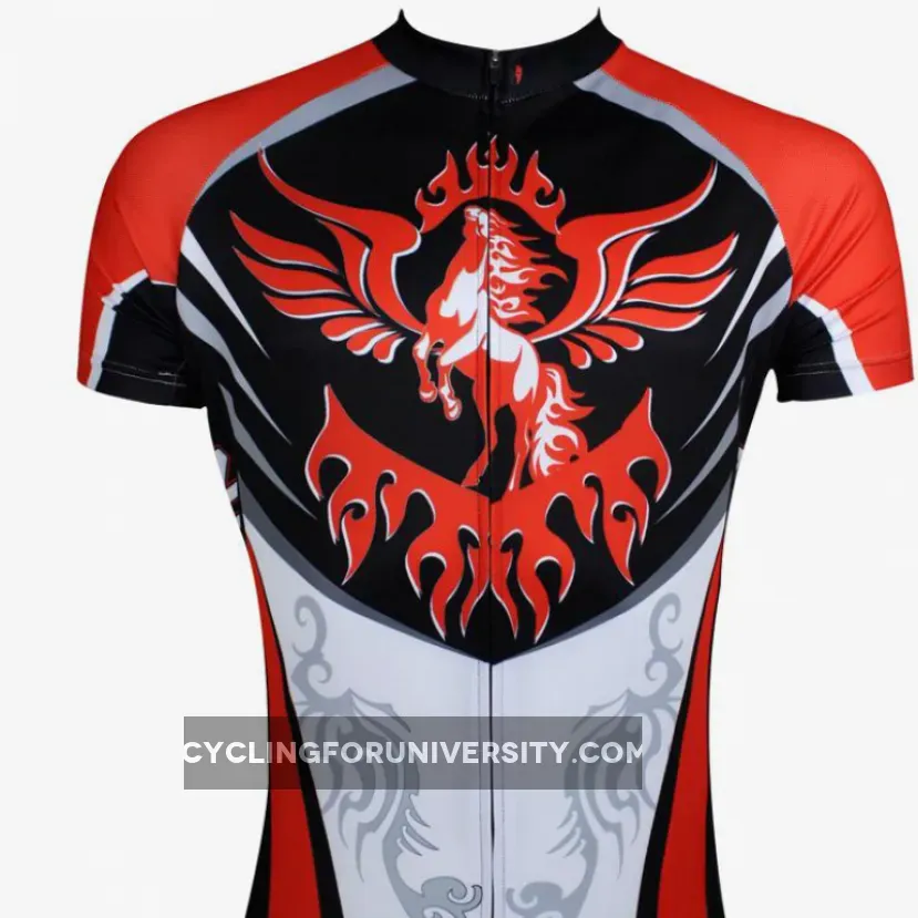 ILPALADINO Animal The Horse with the Flying Wing Man's Short-sleeve Cycling Jersey Team Kit Jacket Pro Cycle Clothing Racing Apparel T-shirt Summer Spring Suit Spring Autumn Clothes Sportswear NO.110