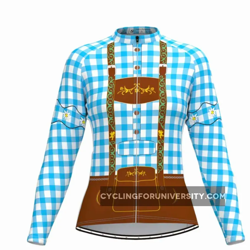 Tirolese Women's Long Sleeve Cycling Jersey Blue For Sale