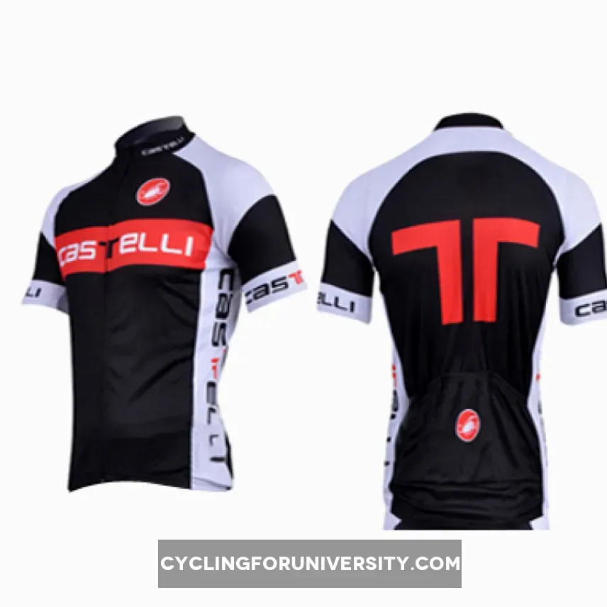 2012 CASTELLI BLACK/RED Short Sleeve Jersey Outlet