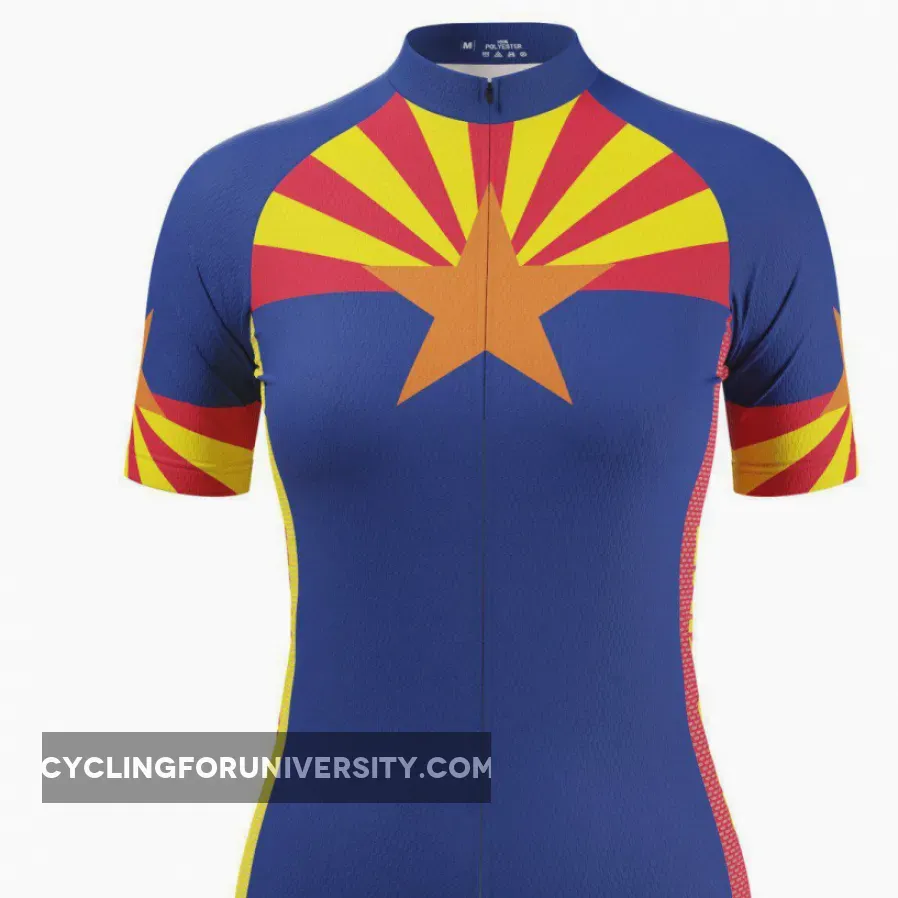 Women's Arizona State Flag Short Sleeve Cycling Jersey