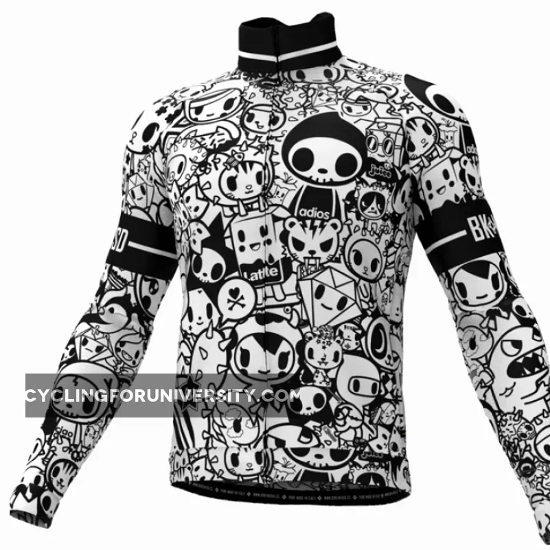 BK-NSD Tokidoki Thermal Black White Signature Long Sleeve Jersey,