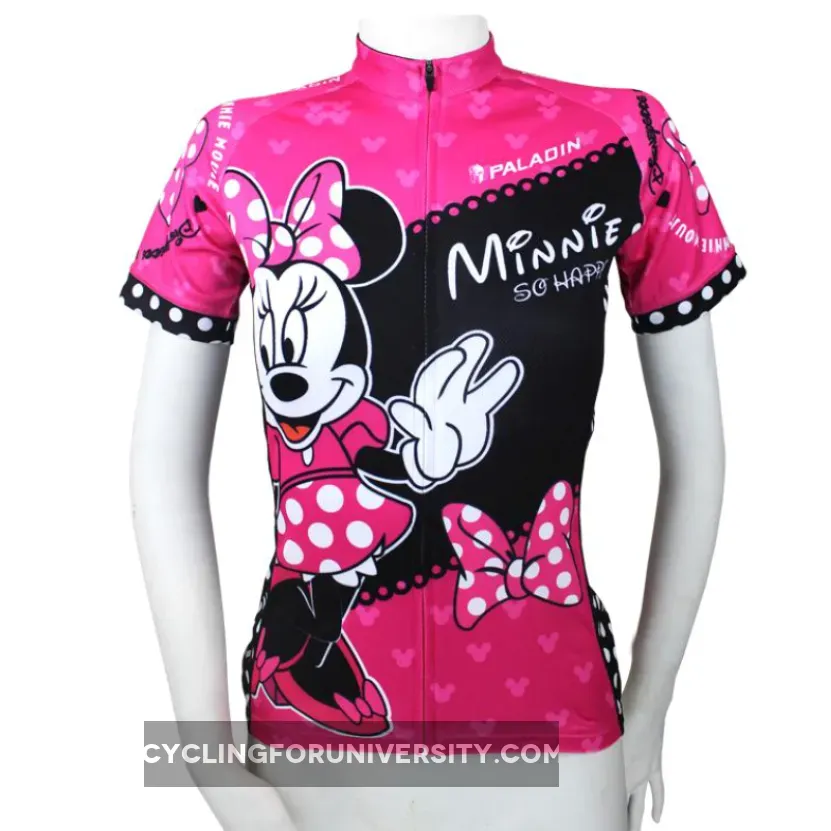 Mickey Mouse's Girlfriend Minnie Woman's Short/Long-sleeve Cycling Jersey/Suit NO.096