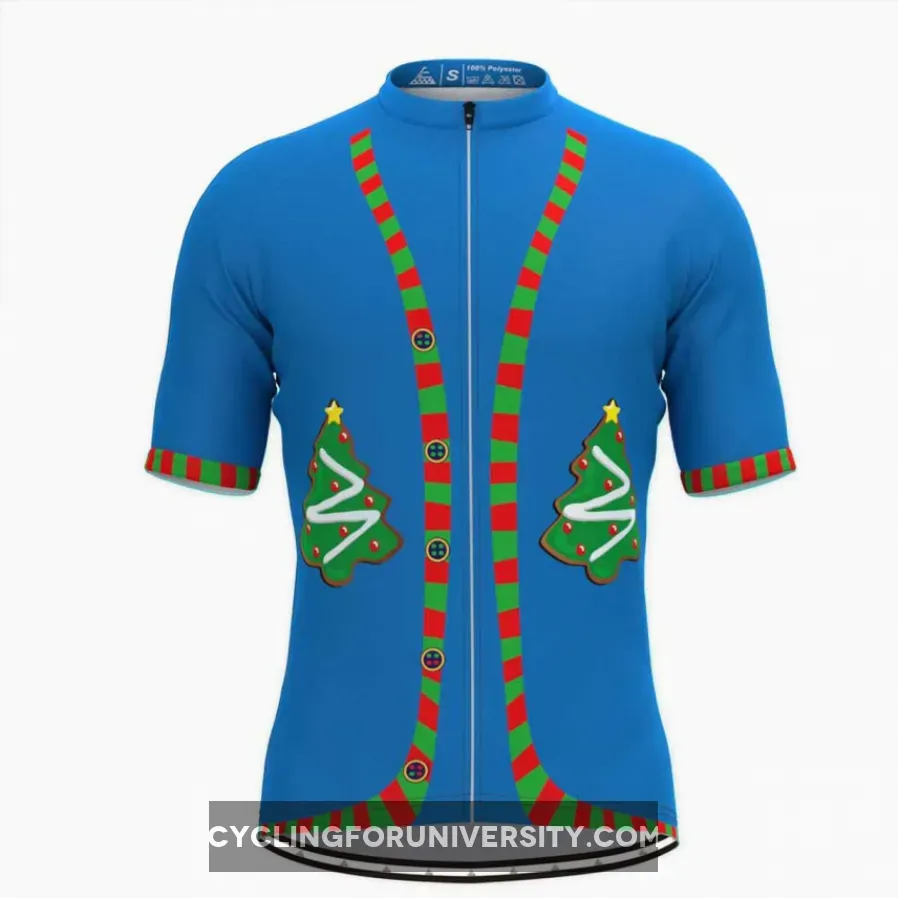 Ugly Christmas Sweater Vest Cycling Jersey-Tree Online