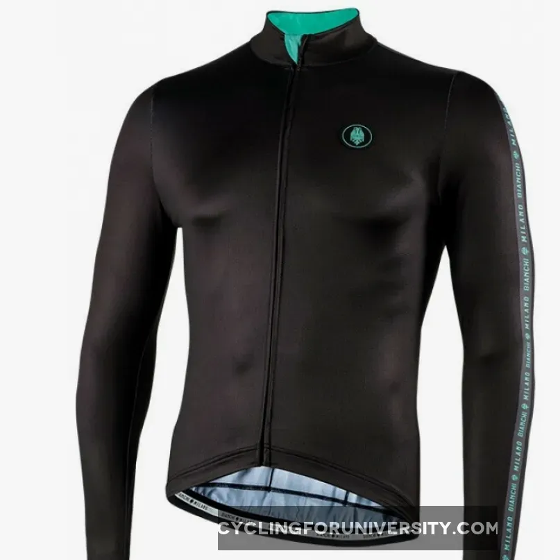 Bianchi Milano Valfurva Black Long Sleeve Jersey,