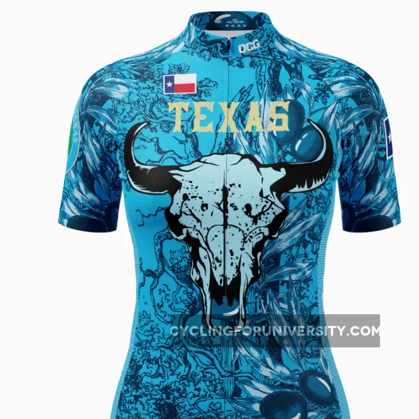 Women's Texas Longhorn Short Sleeve Cycling Jersey #Women's Longhorn Jersey