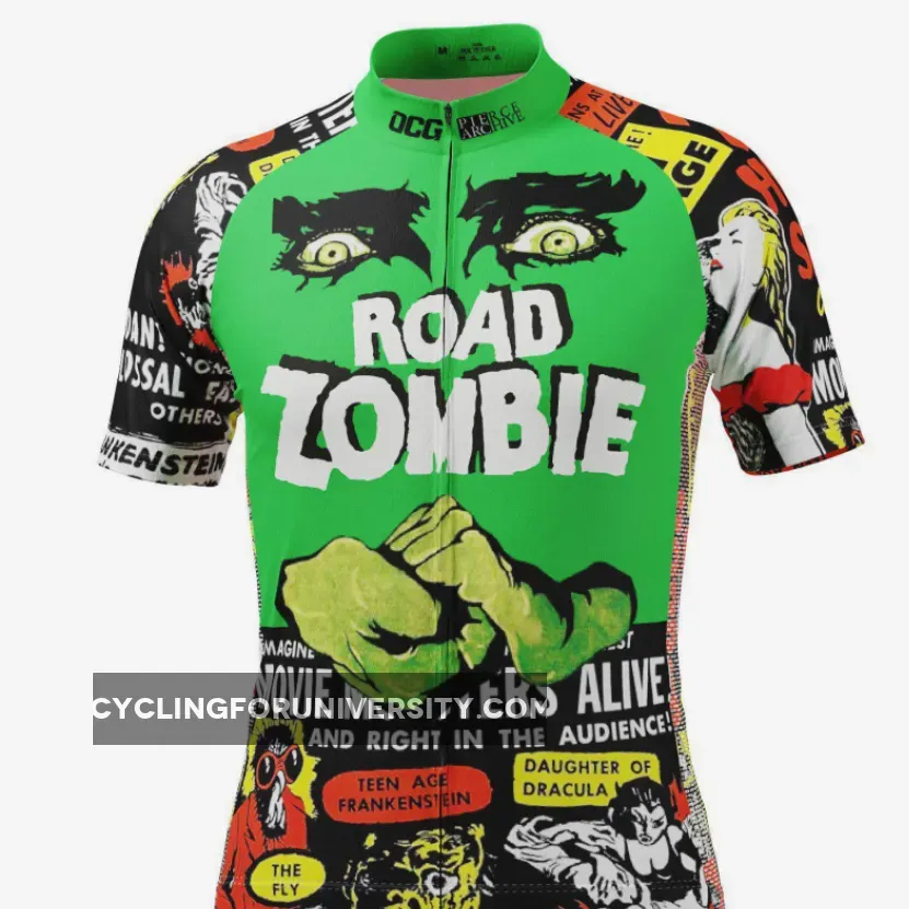 Men's Road Zombie Retro Short Sleeve Cycling Jersey / Cycling Zombies