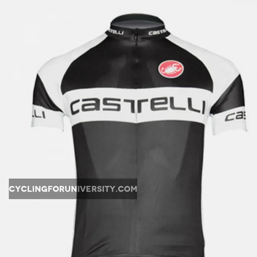 CASTELLI BLACK/WHITE Short Sleeve Jersey To Buy