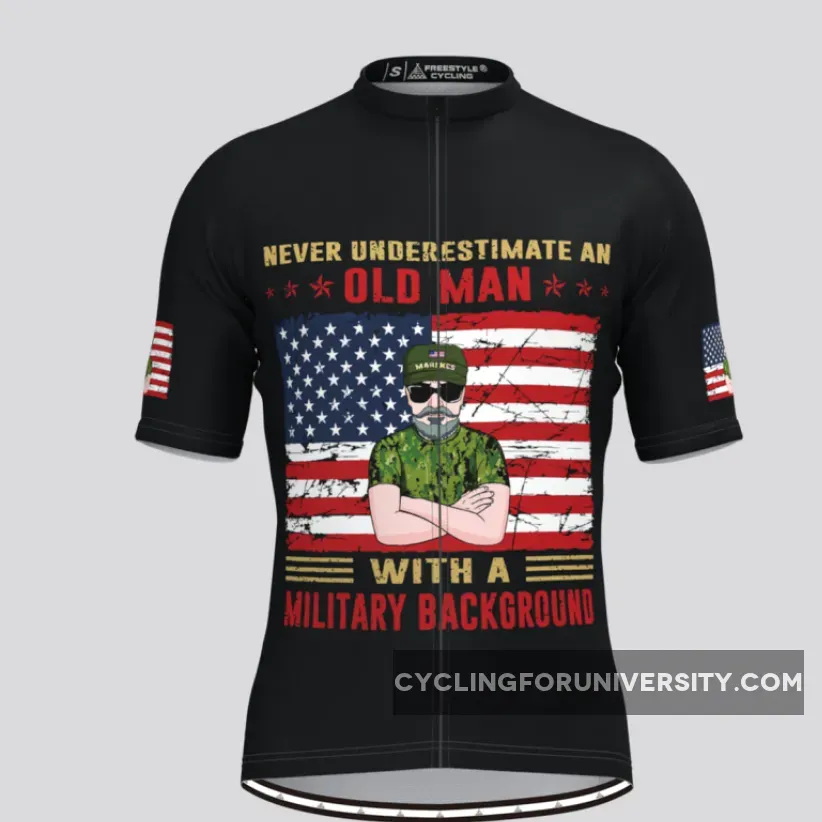 Old Man With A Military Men's Cycling Jersey Online