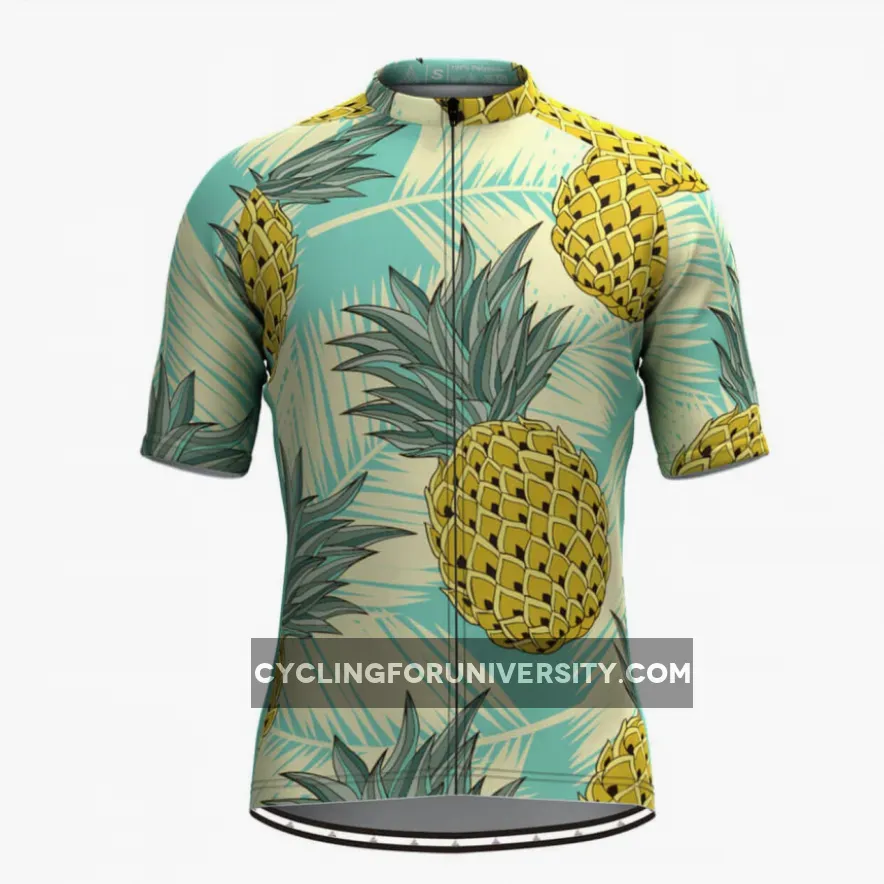 Men's Fruit Print Aloha Hawaiian Jersey - Pineapple Online