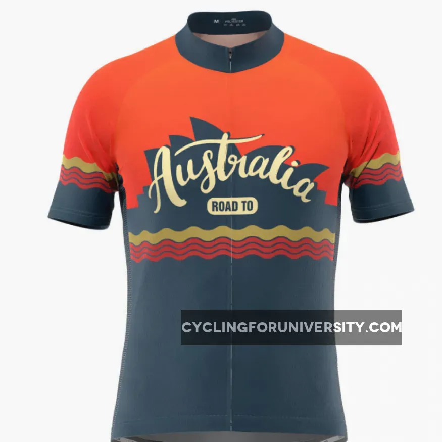 Men's Road to Australia Short Sleeve Cycling Jersey