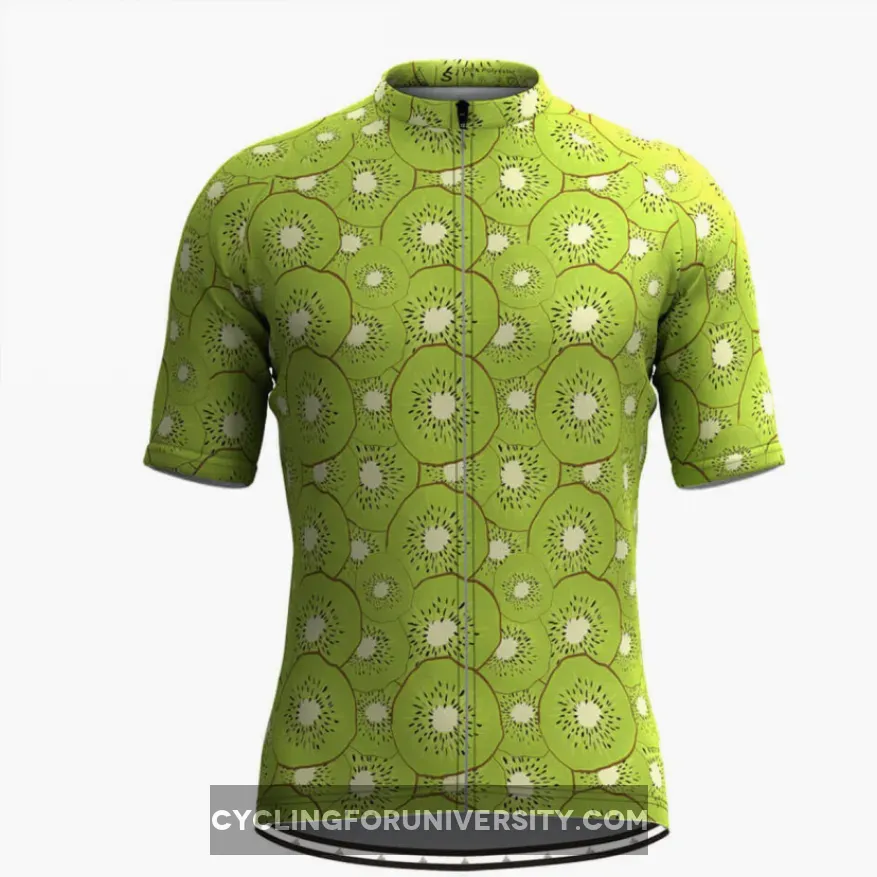 Men's Fruit Print Cycling Jersey - Kiwi For Sale