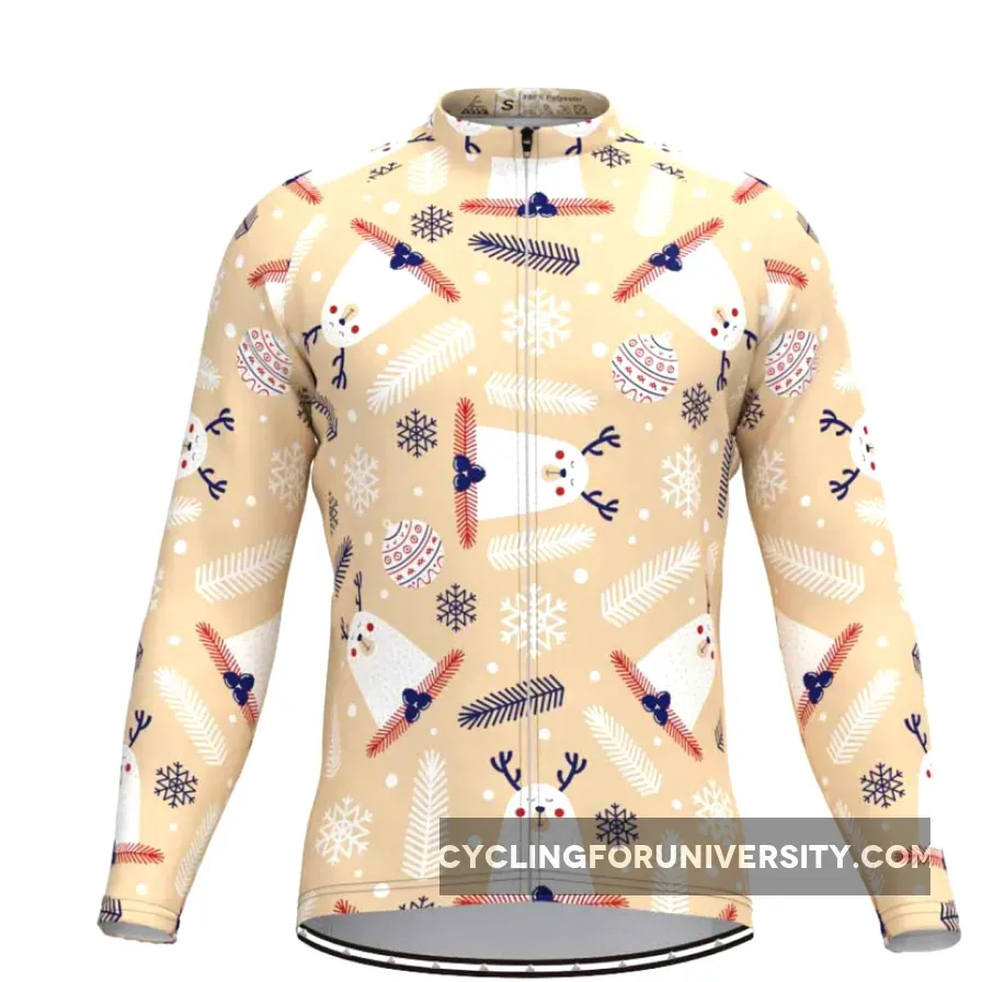 Christmas Cartoon Elk Cycling Long Sleeve Jersey For Sale