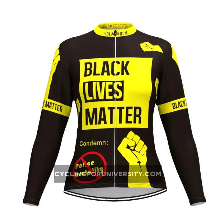 Black Lives Matter Women's Long Sleeve Cycling Jersey
