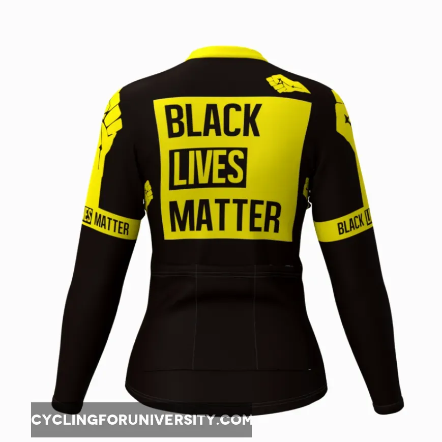 Black Lives Matter Women's Long Sleeve Cycling Jersey