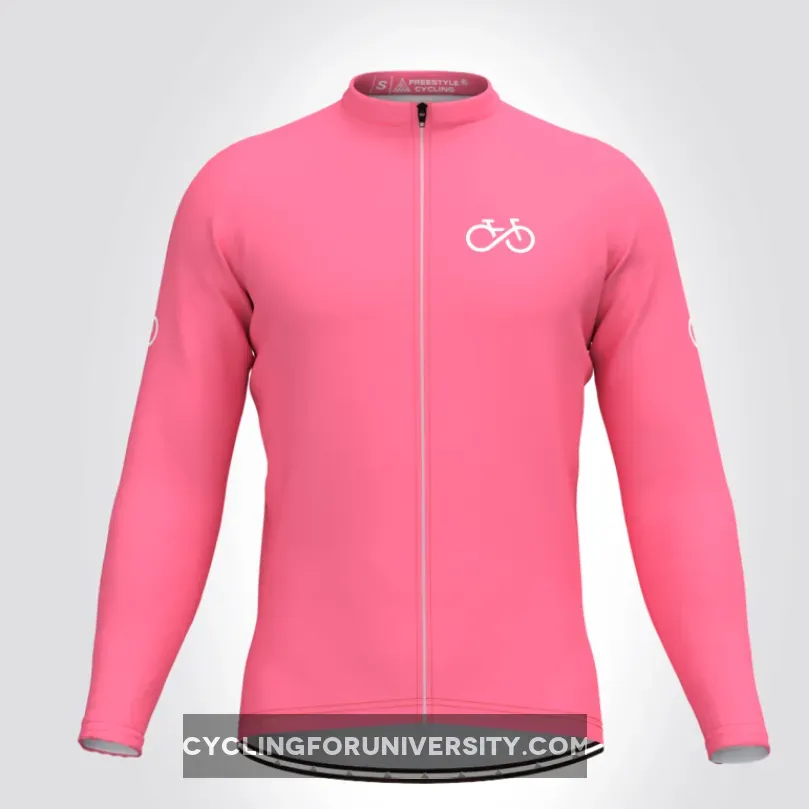Ride Forever Men's LS Cycling Jersey - Pink New Releases