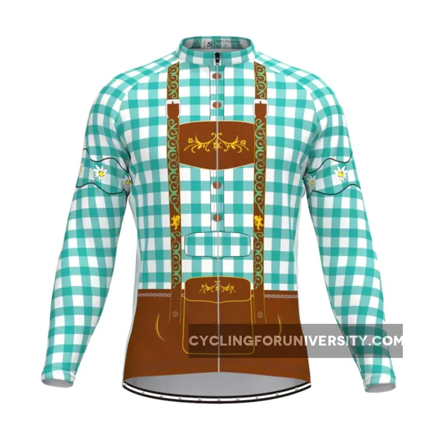 Tirolese Men's Long Sleeve Cycling Jersey Blue-Green Online