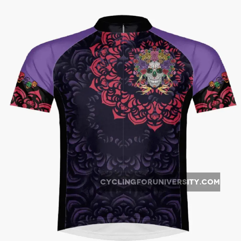 Primal Wear Calavera Men's Sport Cut Full Zip Short Sleeve Cycling Jersey SKLPJ20M-M